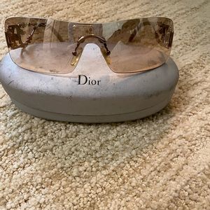 Dior beige aviator sunglasses